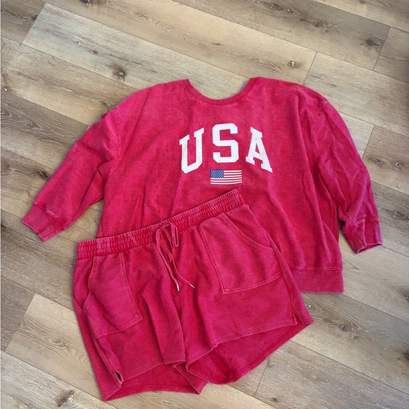Maurices Tops - Maurices Red Long Sleeve USA Top